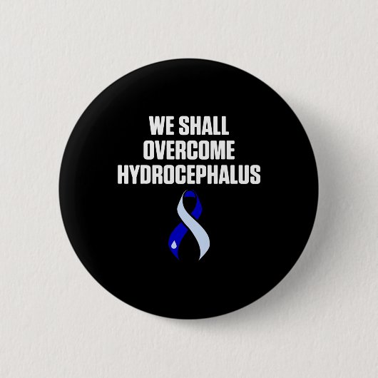 Hydrocefalus overlevende overwonnen bewustzijn kri ronde button 5,7 cm (Voorkant)