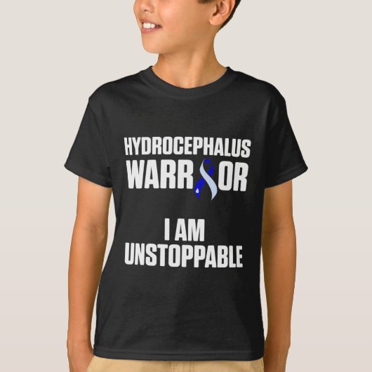 Hydrocefalus Overlevende Stop Awareness Warrior 2 T-shirt (Voorkant)