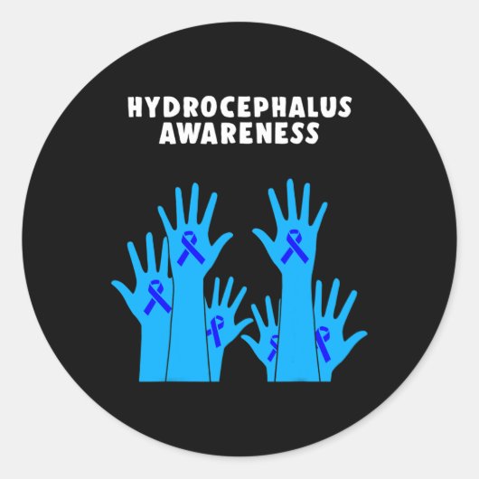 Hydrocefalus Overlevende Therapeutische Bewustzijn Ronde Sticker (Voorkant)
