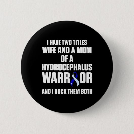 Hydrocefalus overlevende vrouw bewustzijn krijger ronde button 5,7 cm (Voorkant)