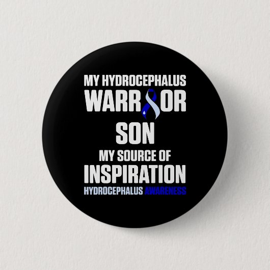 Hydrocefalus Overlevende Zoon Bewustzijn Warrior 7 Ronde Button 5,7 Cm (Voorkant)