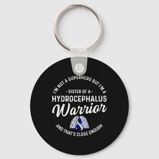 Hydrocefalus Overlevende Zuster Hero Awareness War Sleutelhanger (Voorkant)