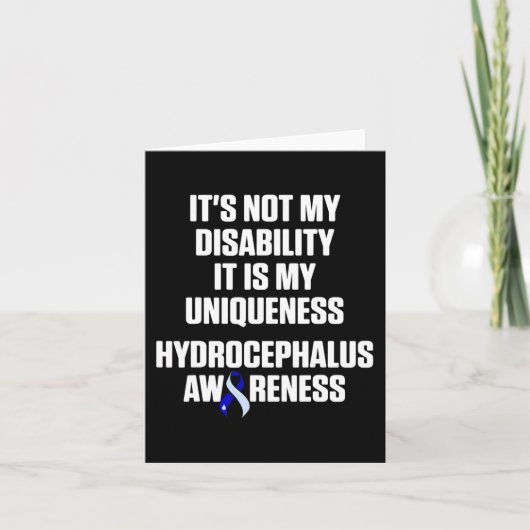 Hydrocefalus Survivor Bewustzijn van invaliditeit Kaart (Voorkant)