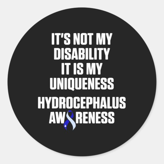 Hydrocefalus Survivor Bewustzijn van invaliditeit Ronde Sticker (Voorkant)