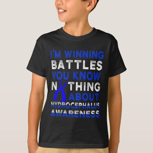 Hydrocefalus Survivor Full-time Awareness Warrior T-shirt (Voorkant)