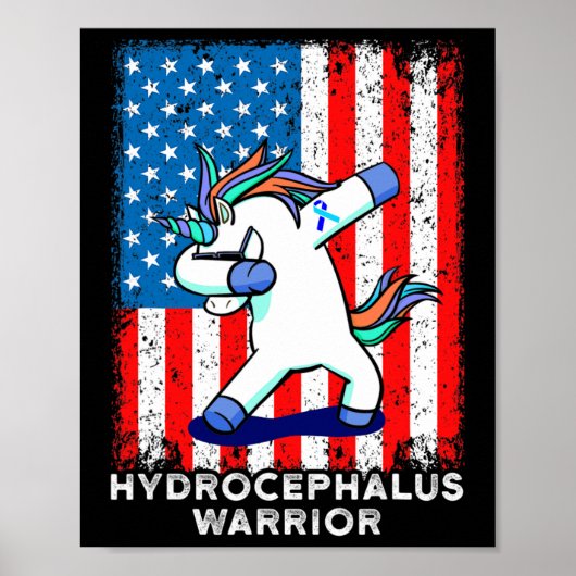 Hydrocefalus Survivor Hardwork Awareness Warrior Poster (Voorkant)