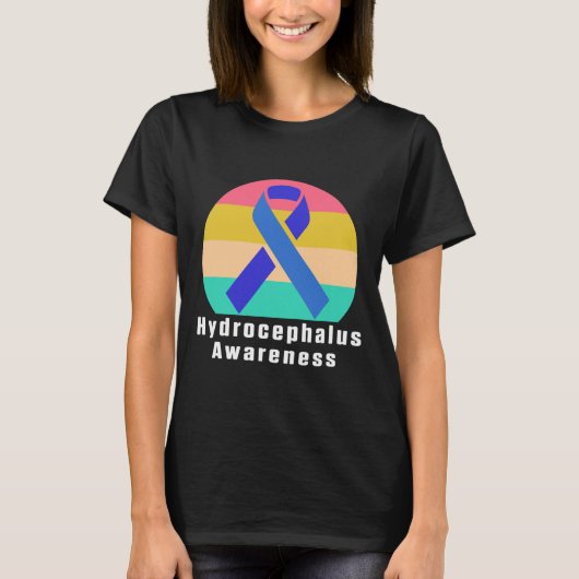 Hydrocefalus Survivor Medisch Bewustzijn Warrior T-shirt (Voorkant)