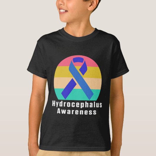 Hydrocefalus Survivor Medisch Bewustzijn Warrior T-shirt (Voorkant)