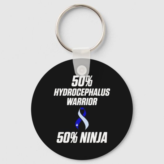 Hydrocefalus Survivor Ninja Awareness Warrior Sleutelhanger (Voorkant)