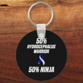 Hydrocefalus Survivor Ninja Awareness Warrior Sleutelhanger (Voorkant)