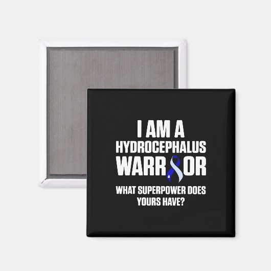 Hydrocefalus Survivor Power Awareness Warrior Magneet (Voorkant / Achterkant)