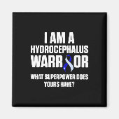 Hydrocefalus Survivor Power Awareness Warrior Magneet (Voorkant)