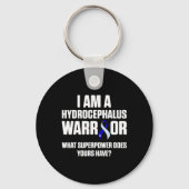Hydrocefalus Survivor Power Awareness Warrior Sleutelhanger (Voorkant)