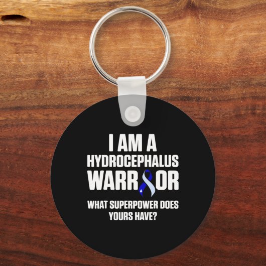Hydrocefalus Survivor Power Awareness Warrior Sleutelhanger (Voorkant)