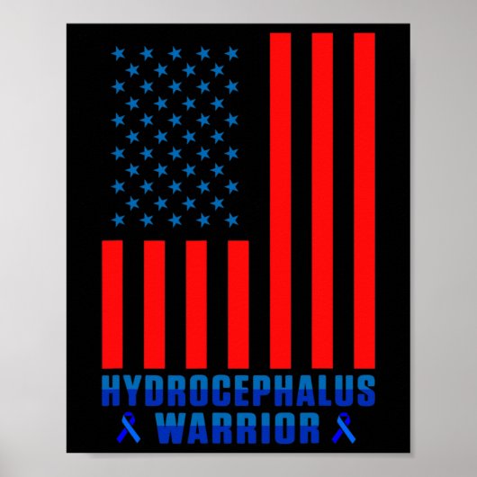 Hydrocefalus Survivor Ribbon Awareness Warrior Poster (Voorkant)