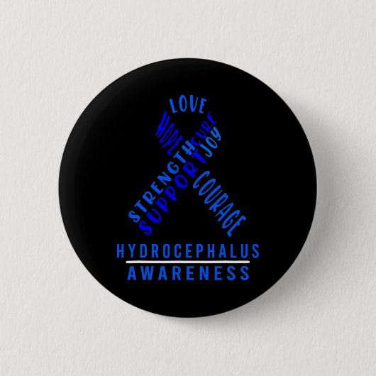 Hydrocefalus Survivor Safety Awareness Warrior Ronde Button 5,7 Cm (Voorkant)