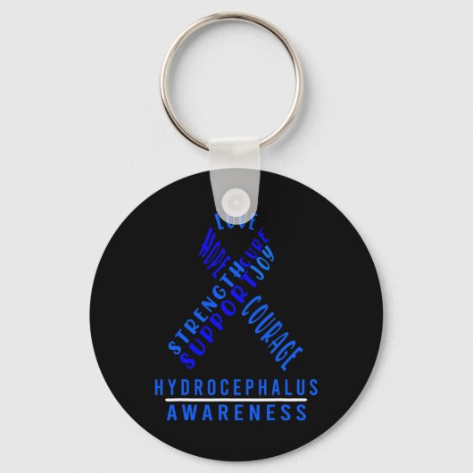 Hydrocefalus Survivor Safety Awareness Warrior Sleutelhanger (Voorkant)