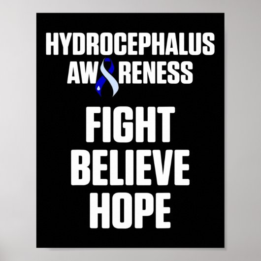 Hydrocefalus Survivor vechtbewustzijn Warrior Poster (Voorkant)