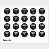 Hydrocefalus Survivor Wrong Awareness Warrior Ronde Sticker (Vel)