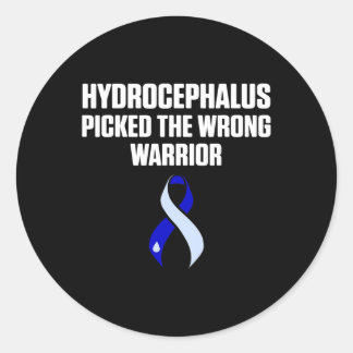 Hydrocefalus Survivor Wrong Awareness Warrior Ronde Sticker