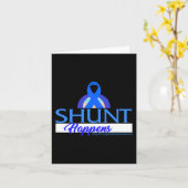 Hydrocefhalus Awareness Shunt HappBlue Ribbon Kaart (Gele Bloem)