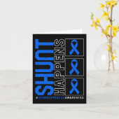 Hydrocefhalus Awareness Shunt HappBlue Ribbon Kaart (Gele Bloem)