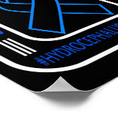 Hydrocefhalus Awareness Shunt HappBlue Ribbon Poster (Hoek)