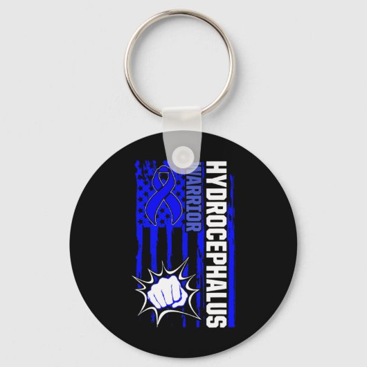 Hydrocefhalus Survivor Inspiration Awareness Warri Sleutelhanger (Voorkant)
