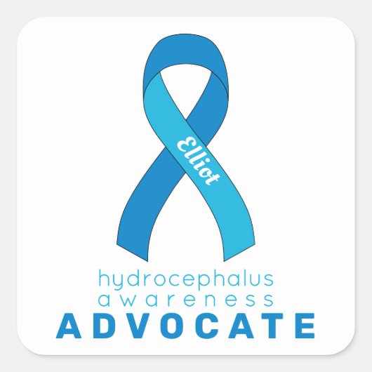 Hydrocephalus Advocate White Square Sticker (Voorkant)