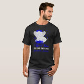 Hydrocephalus Awareness Blue Ribbon Cute Elephant  T-shirt (Voorkant volledig)