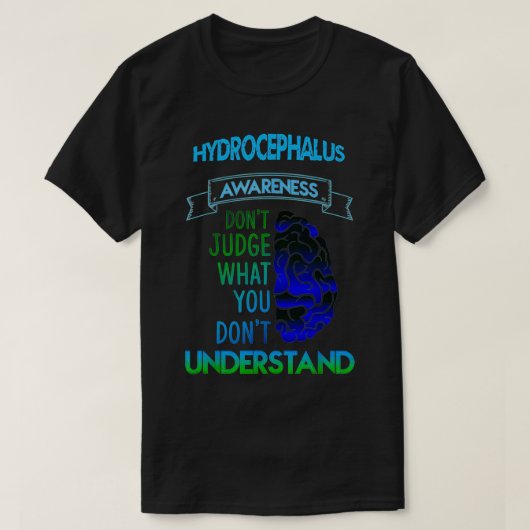 Hydrocephalus Awareness Design T-shirt (Design voorkant)