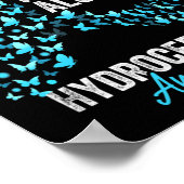 Hydrocephalus Awareness Month Butterflies Light Bl Poster (Hoek)