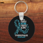 Hydrocephalus Awareness Month Butterflies Light Bl Sleutelhanger (Voorkant)