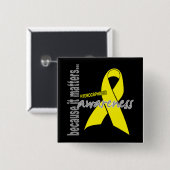 Hydrocephalus Awareness Vierkante Button 5,1 Cm (Voorkant /achterkant)