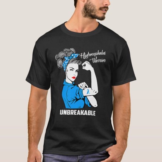 Hydrocephalus Krijger Onbreekbare Bewustzijn Hydro T-shirt (Voorkant)