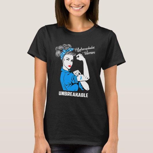 Hydrocephalus Krijger Onbreekbare Bewustzijn Hydro T-shirt (Voorkant)