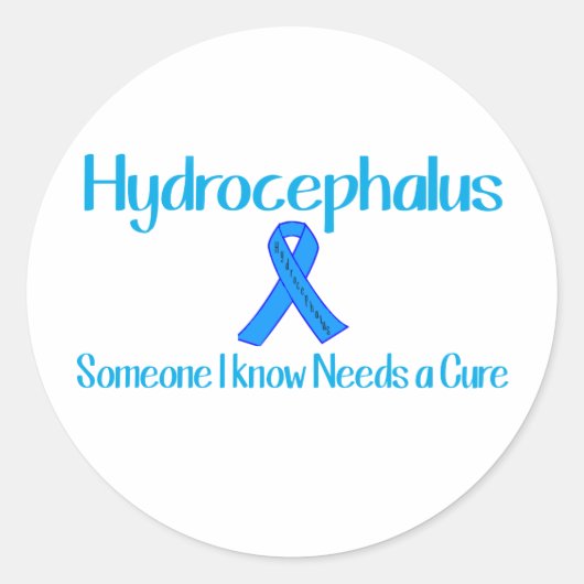 Hydrocephalus Ronde Sticker (Voorkant)