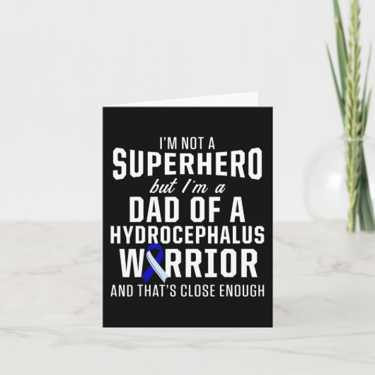 Hydrocephalus Survivor Dad Hero Awareness Warrior Kaart (Voorkant)