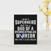 Hydrocephalus Survivor Dad Hero Awareness Warrior Kaart (Gele Bloem)
