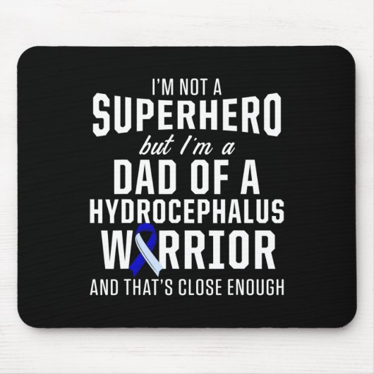 Hydrocephalus Survivor Dad Hero Awareness Warrior Muismat (Voorkant)