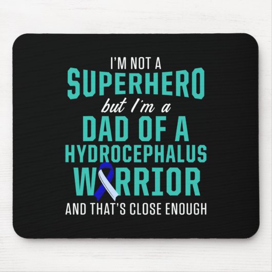 Hydrocephalus Survivor Dad Hero Awareness Warrior Muismat (Voorkant)
