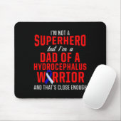Hydrocephalus Survivor Dad Hero Awareness Warrior Muismat (Met muis)