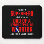 Hydrocephalus Survivor Dad Hero Awareness Warrior Muismat (Voorkant)