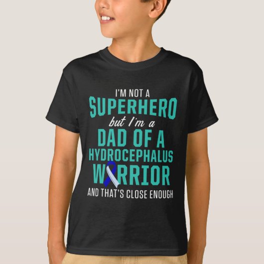 Hydrocephalus Survivor Dad Hero Awareness Warrior T-shirt (Voorkant)