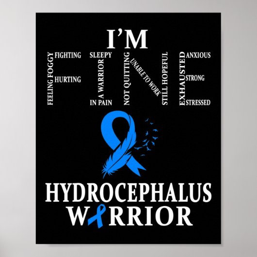 Hydrocephalus Warrior Ik ben in orde Poster (Voorkant)