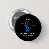 Hydrocephalus Warrior Ik ben in orde Ronde Button 5,7 Cm (Voorkant /achterkant)