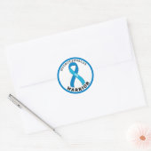 Hydrocephalus Warrior Ribbon White Round Sticker (Envelop)