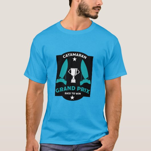 Hydrofoil Zeilboot Racing T-shirt (Voorkant)