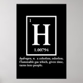 hydrogen - a gas which turns into people poster (Voorkant)