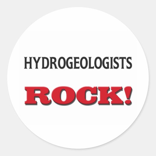 Hydrogeologen Rock Ronde Sticker (Voorkant)